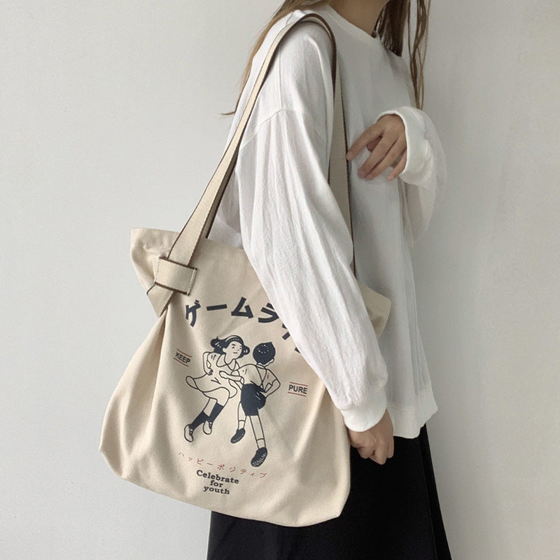 Large-capacity Canvas Retro Shoulder Bag