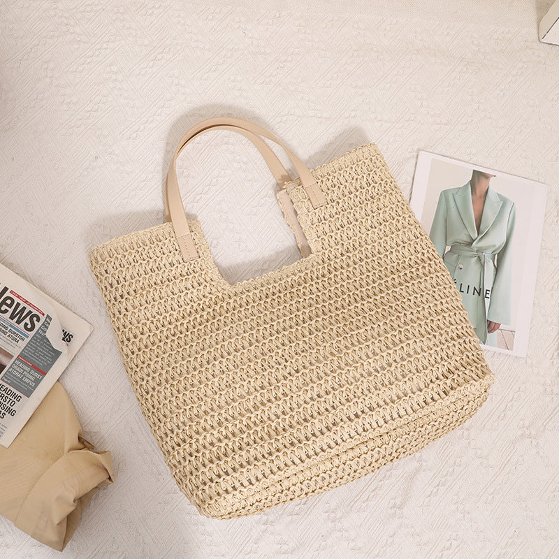 Straw Simple Large Capacity Beach Bag