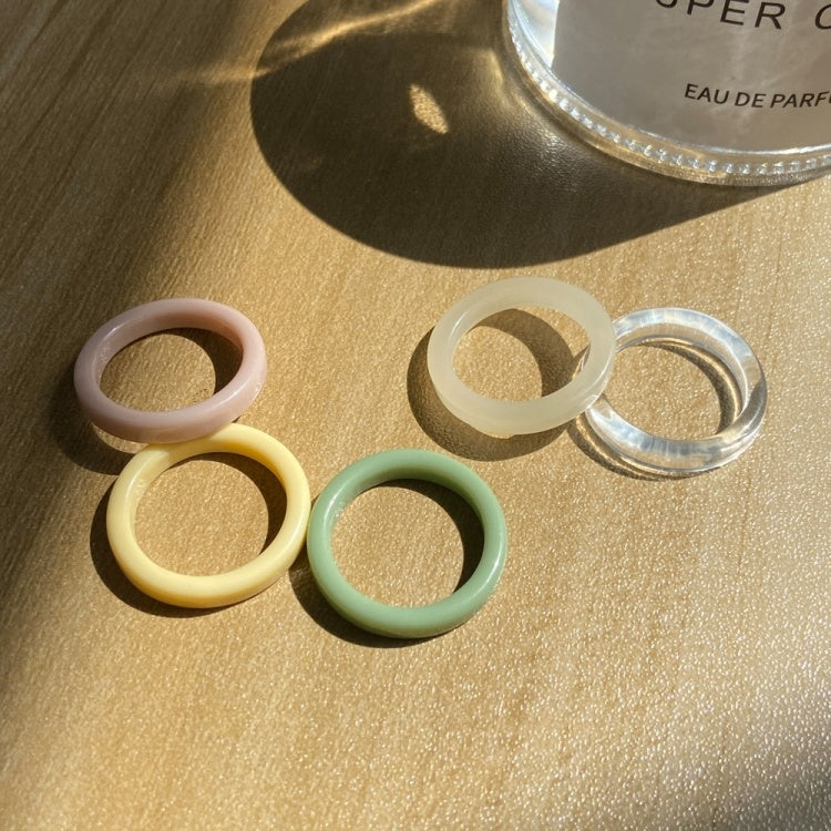 Colored Resin With Vegan Ring