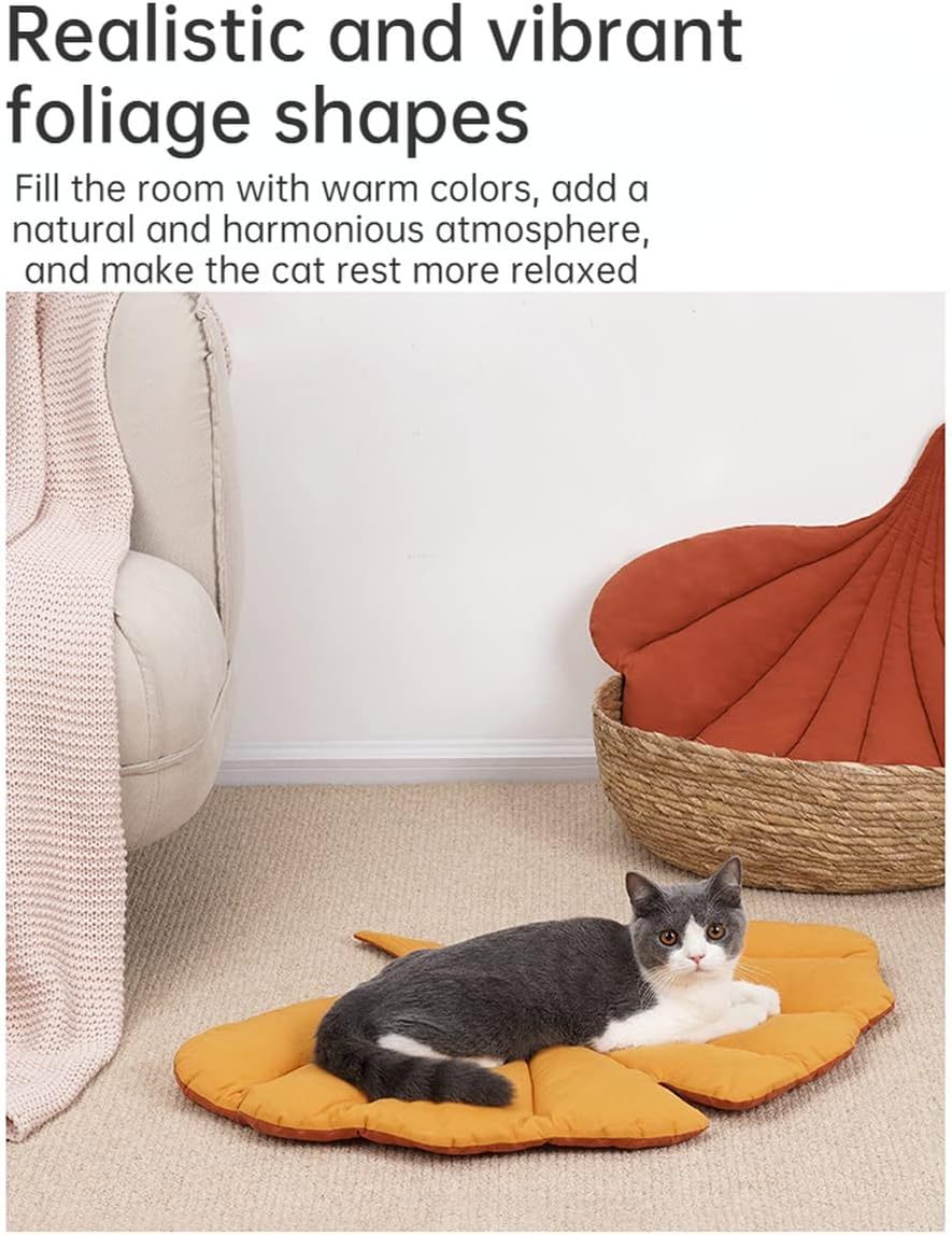 Cat Mattress Leaf Shape Cat Nest Cat And Dog Floor Mat Cover Warm Pad