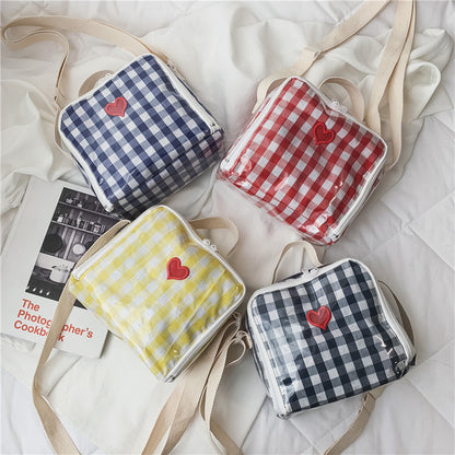 Mini Checked Love shoulder Bag