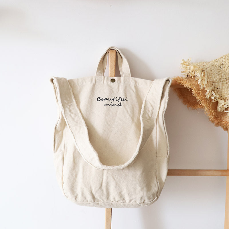 Simple Canvas Shoulder Bag