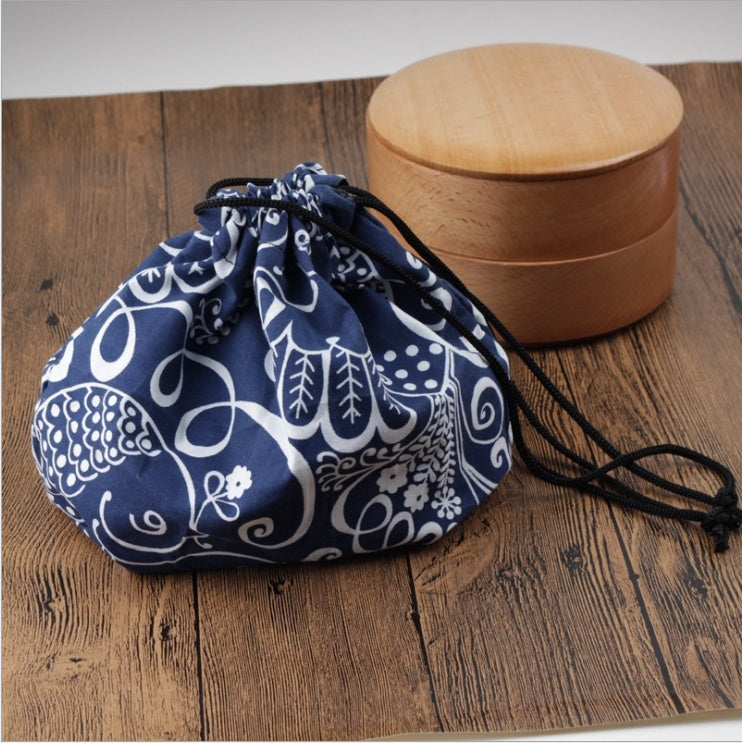 Japanese Style Cotton and Hemp Lunch Bag