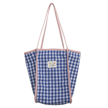 Multicolor Plaid Shoulder Bag