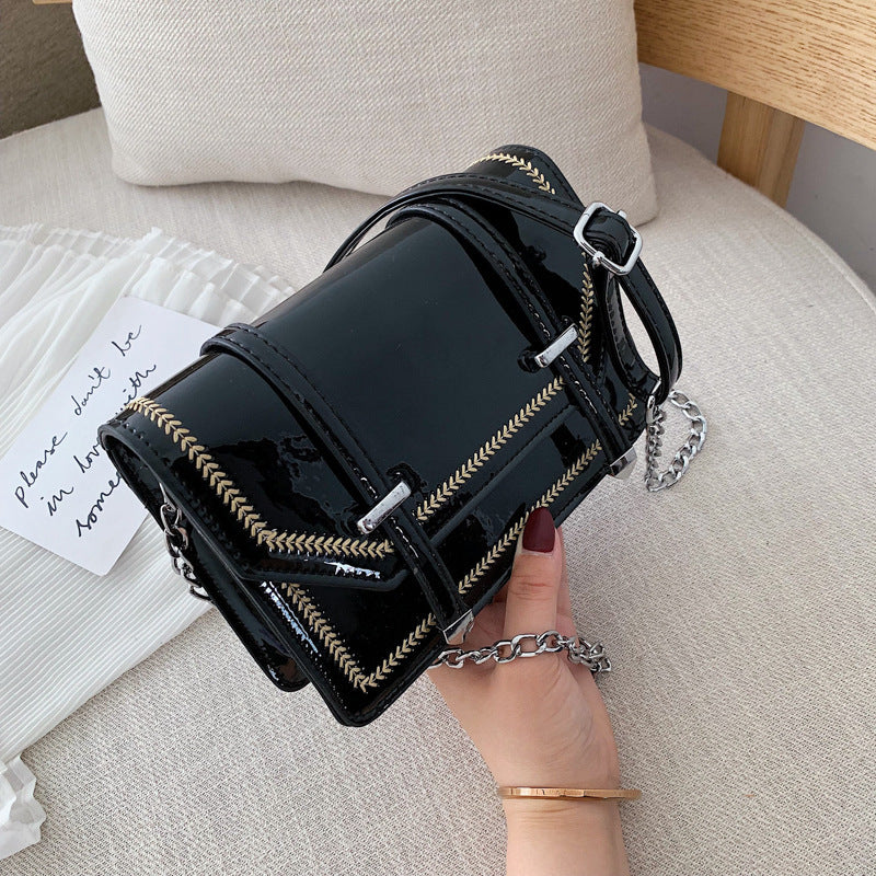 Shiny Square Chain Shoulder Bag