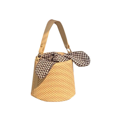 Cute Bucket Straw Bag