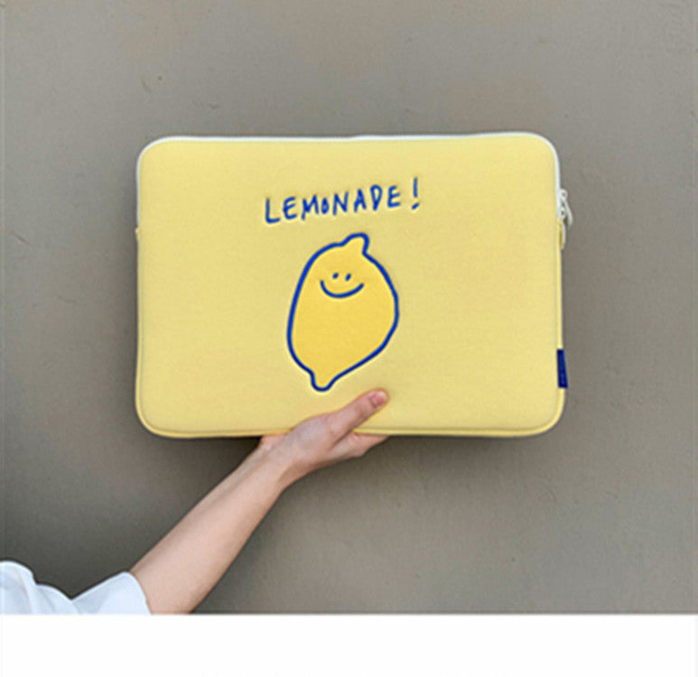 Lemon Embroidery iPad Tablet Storage Bag