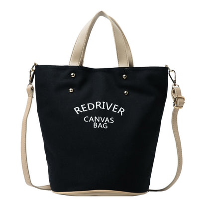 Letter Shoulder Beach Bucket Bag