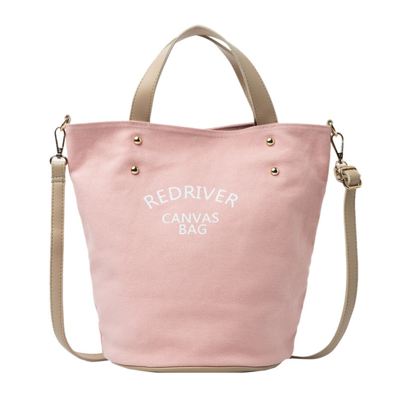 Letter Shoulder Beach Bucket Bag