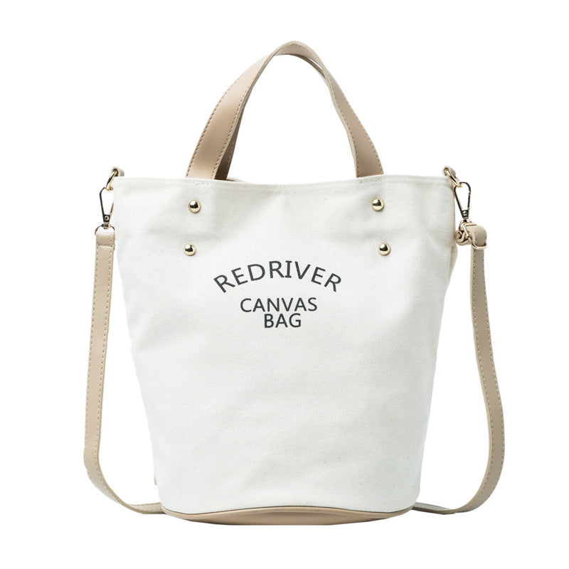 Letter Shoulder Beach Bucket Bag