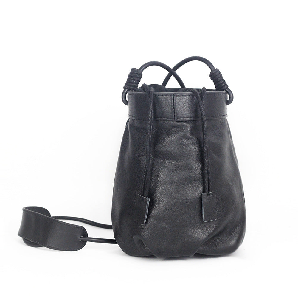 Solid Plain Small Bucket Bag