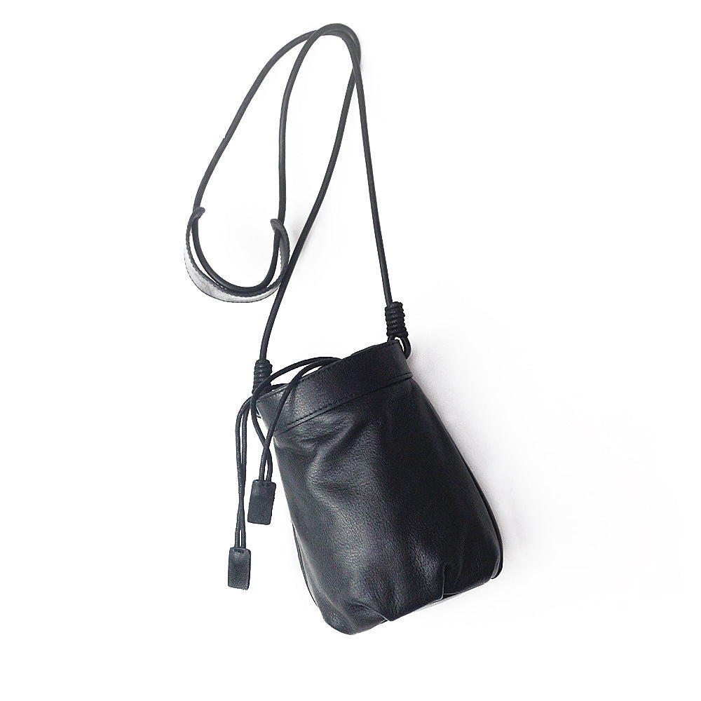 Solid Plain Small Bucket Bag