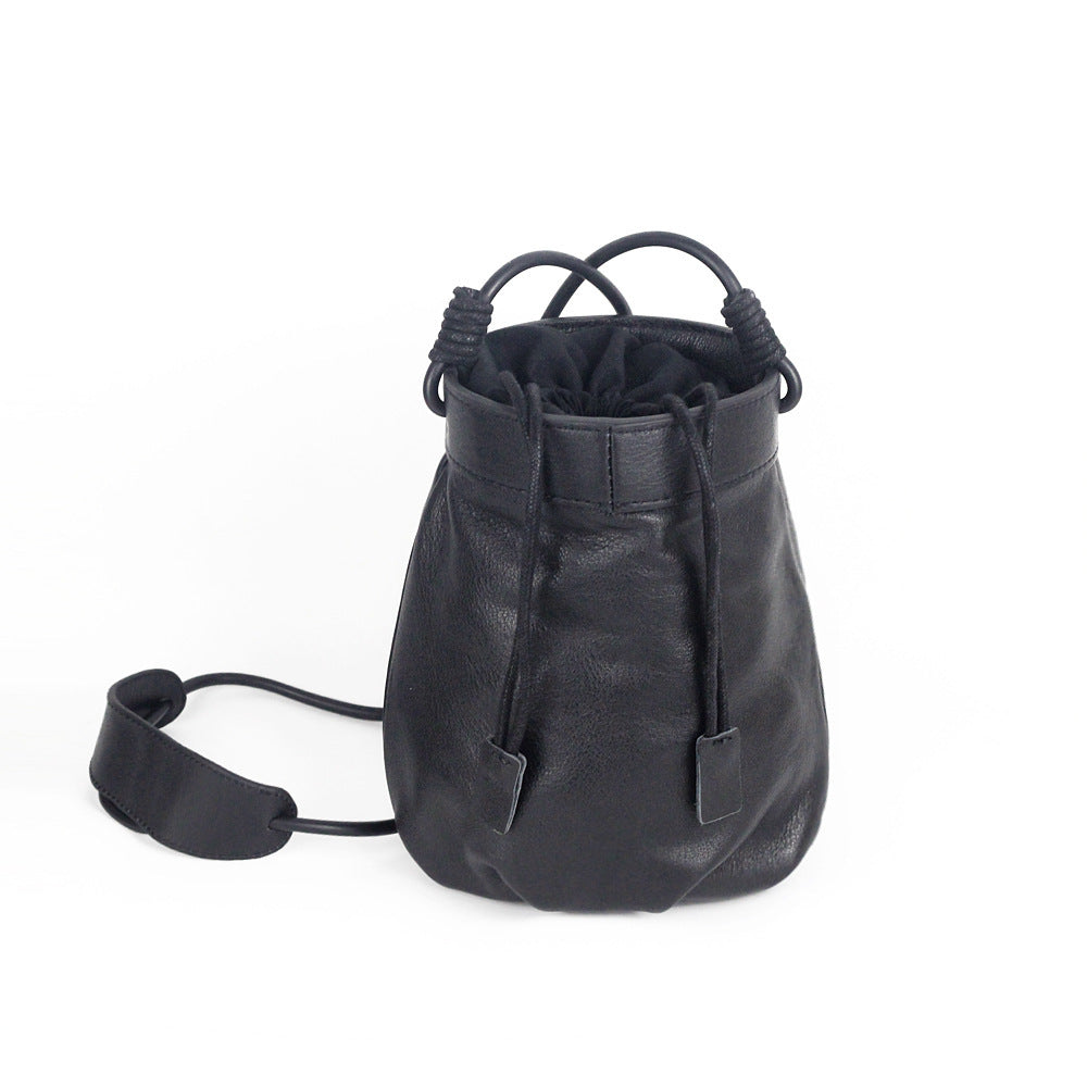 Solid Plain Small Bucket Bag