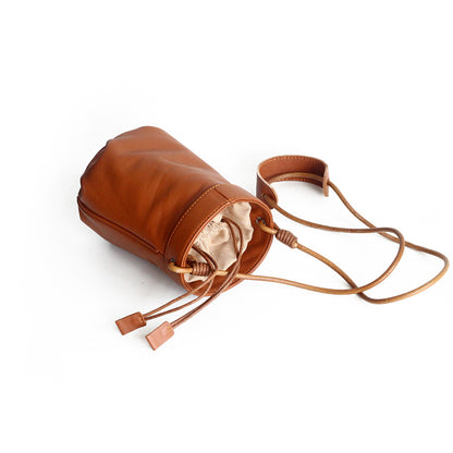 Solid Plain Small Bucket Bag