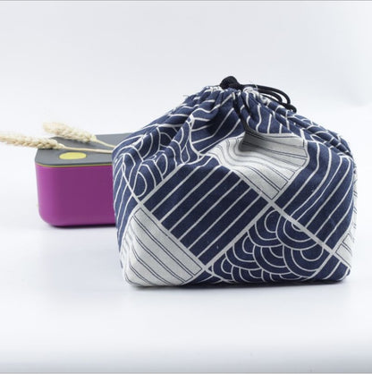 Japanese Style Cotton and Hemp Lunch Bag