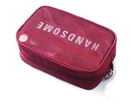 Travel Nylon Mesh Breathable Storage Cosmetic Toilet Bag