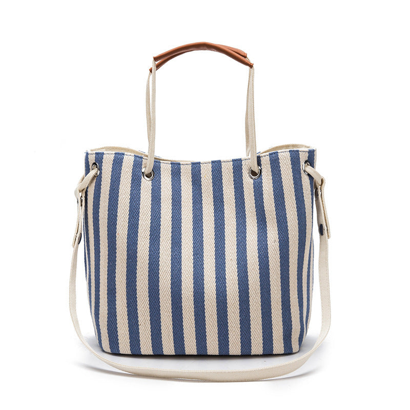 Striped Simple Canvas Bag