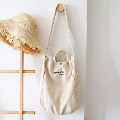 Simple Canvas Shoulder Bag