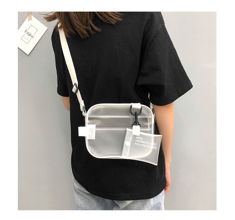 Jelly Transparent Square Messenger Bag