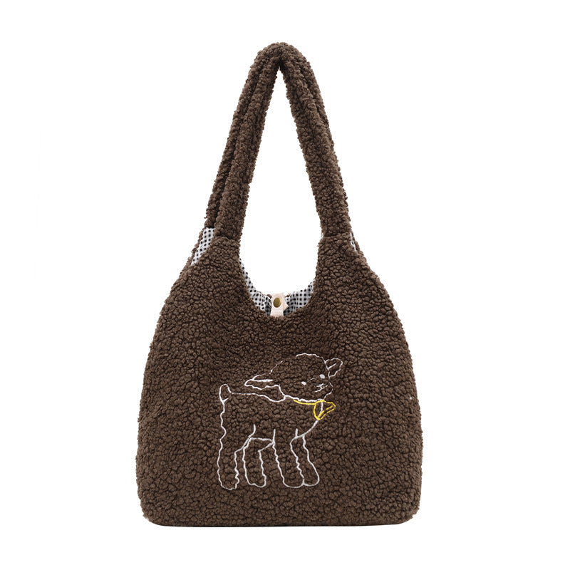 Lamb Winter Fleece Shoulder Bag