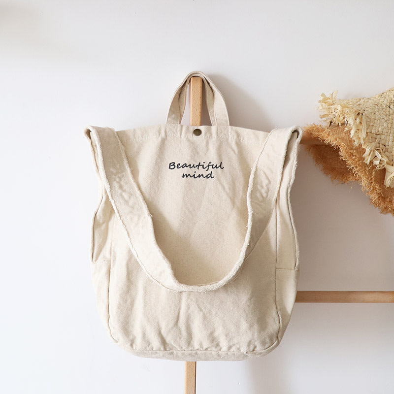 Simple Canvas Shoulder Bag