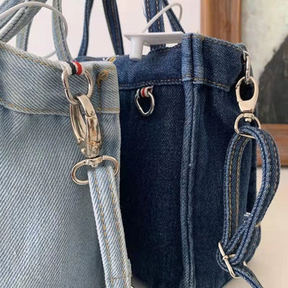 Denim Versatile Tote &amp; Shoulder Bag