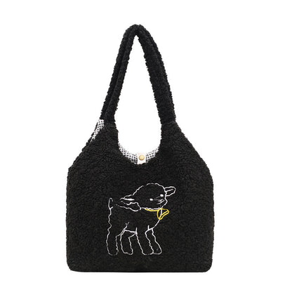 Lamb Winter Fleece Shoulder Bag