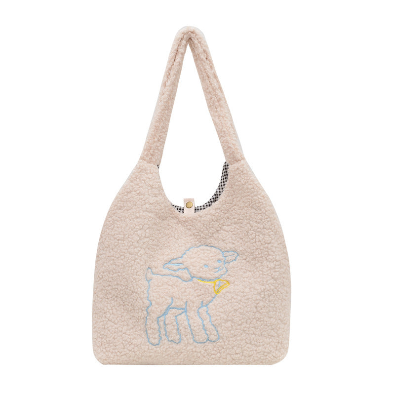 Lamb Winter Fleece Shoulder Bag