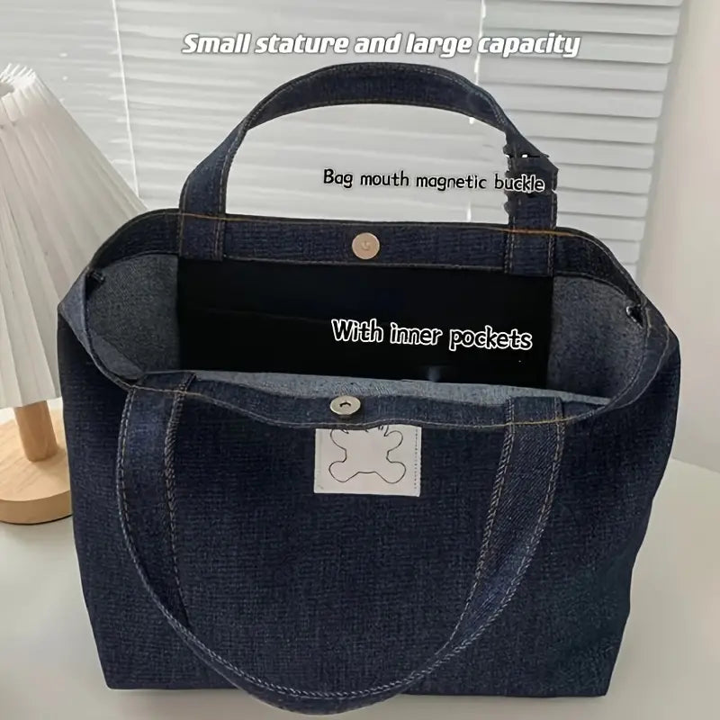 Simple Denim Tote Bag