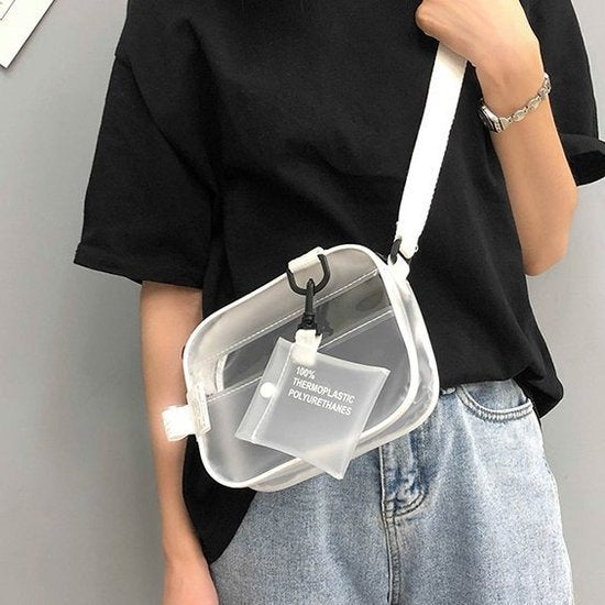 Jelly Transparent Square Messenger Bag