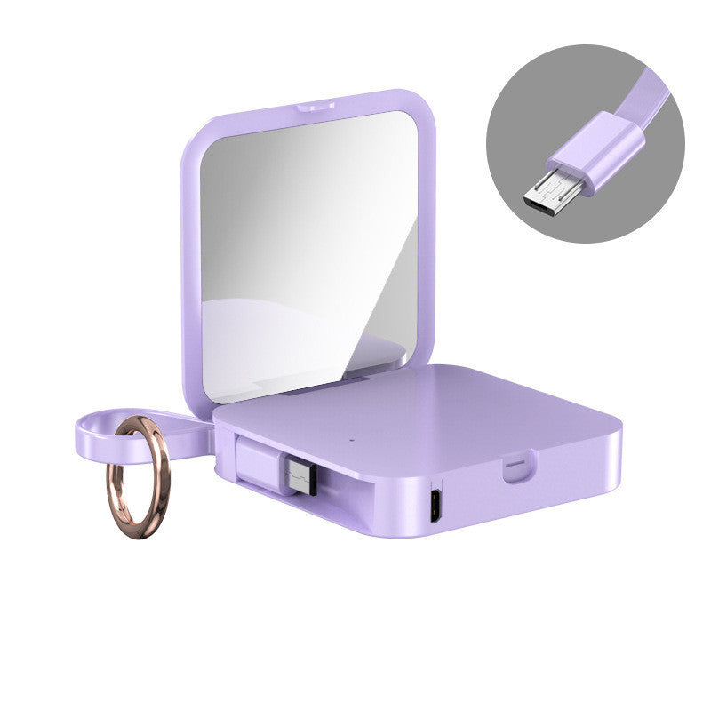 Emergency Power Bank Bag Charm with Mirror