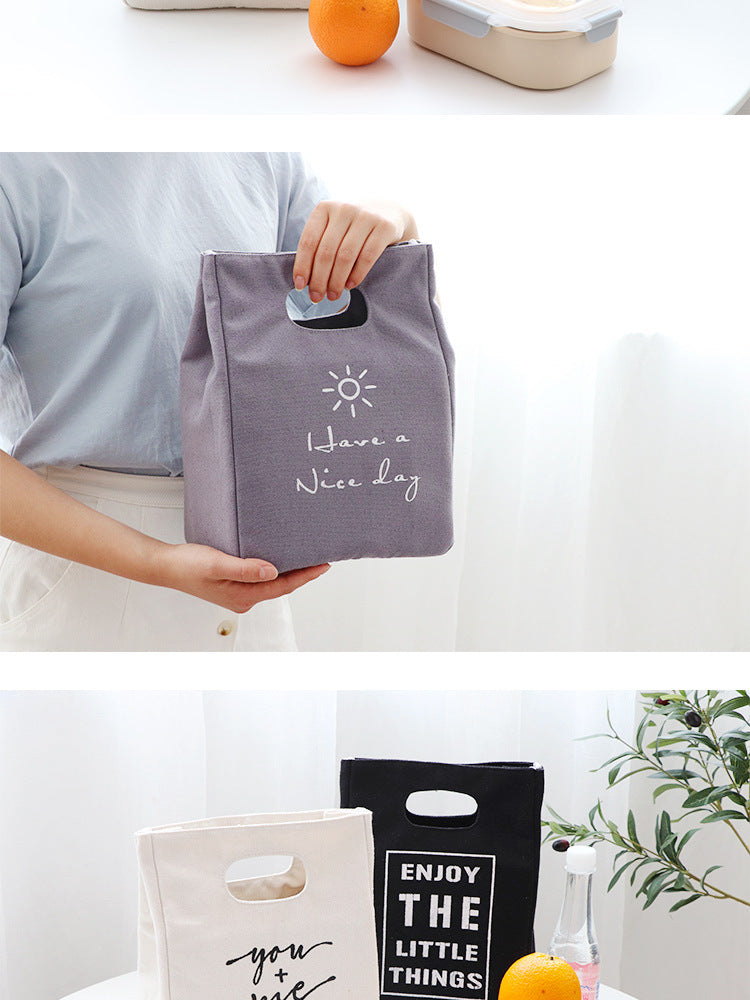 Minimalist Japanese Style Canvas Lunch Bag