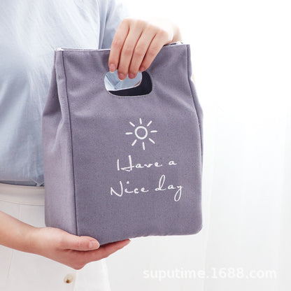 Minimalist Japanese Style Canvas Lunch Bag