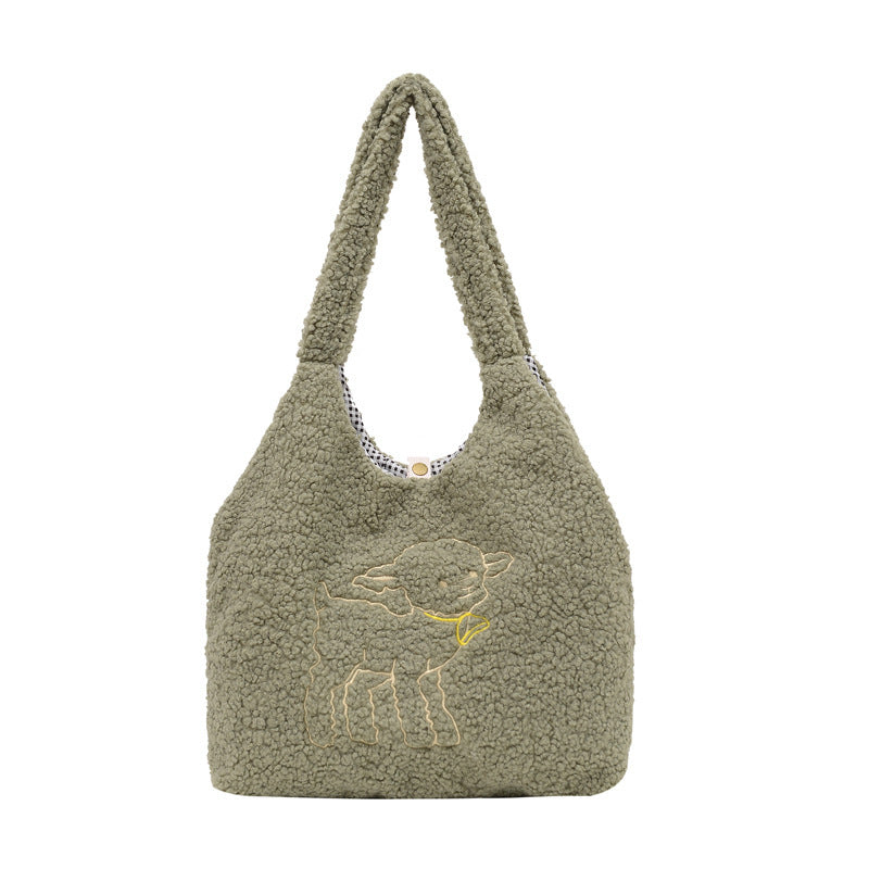 Lamb Winter Fleece Shoulder Bag