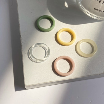 Colored Resin With Vegan Ring