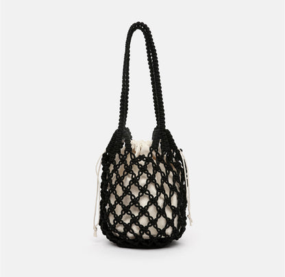 Cotton Hollow Mesh Shoulder Bag