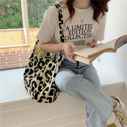 Large Capacity Animal Pattern Canvas Shoulder Bag