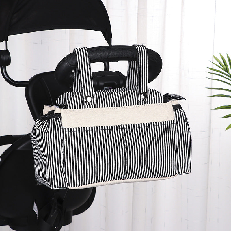 Stripe Multifunctional Large-capacity Baby Carriage Portable Mommy Bag