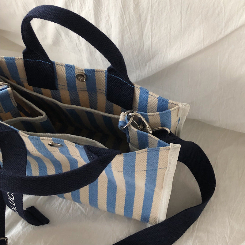 Good Luck Stripe Canvas Bag