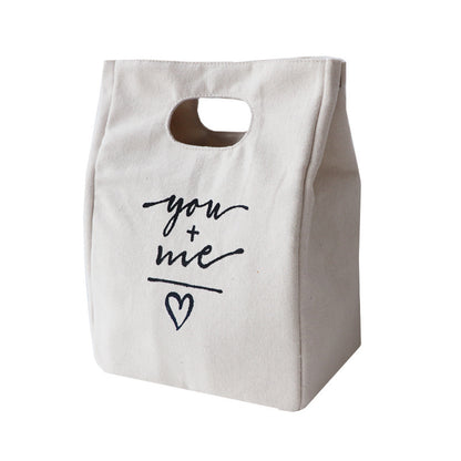 Minimalist Japanese Style Canvas Lunch Bag