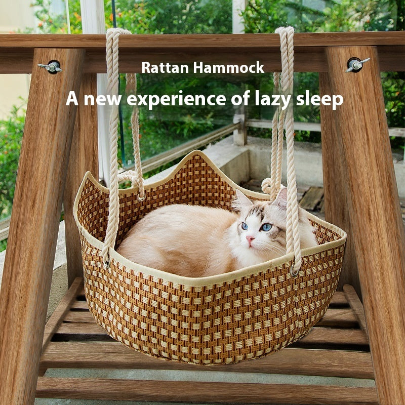 Rattan Cat Nest Springsummer Cat Hammock