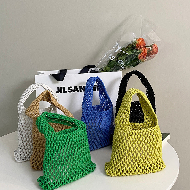 Handwoven Versatile Mesh Beach Bag