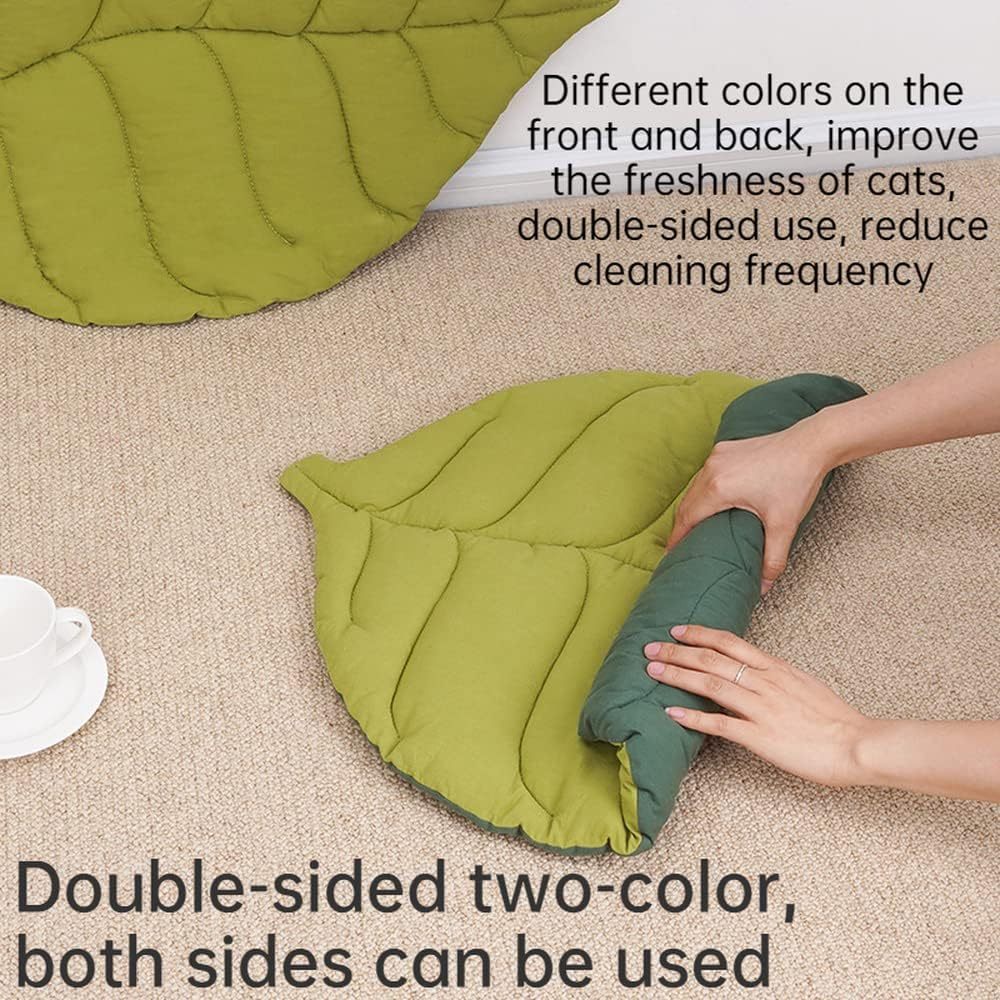 Cat Mattress Leaf Shape Cat Nest Cat And Dog Floor Mat Cover Warm Pad