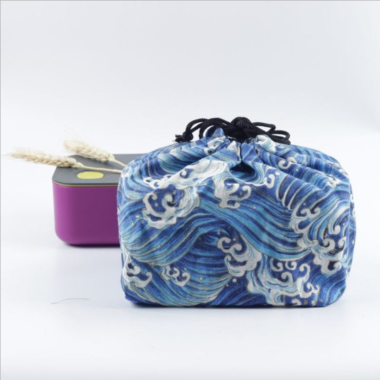 Japanese Style Cotton and Hemp Lunch Bag