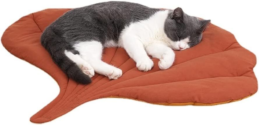 Cat Mattress Leaf Shape Cat Nest Cat And Dog Floor Mat Cover Warm Pad