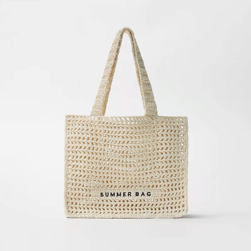 Hollow Crochet Straw Summer Beach Bag