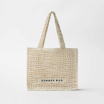 Hollow Crochet Straw Summer Beach Bag