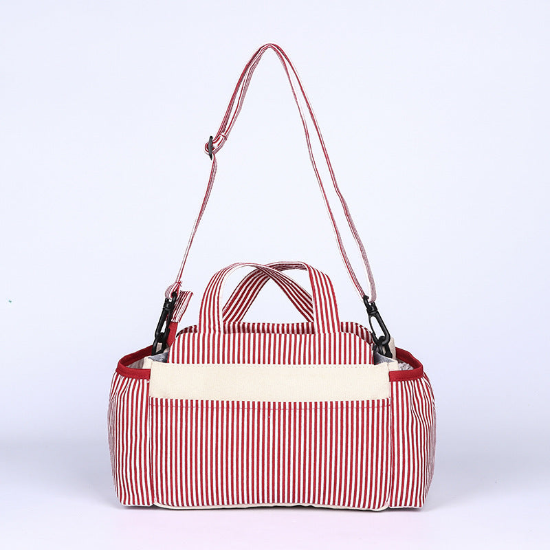 Stripe Multifunctional Large-capacity Baby Carriage Portable Mommy Bag