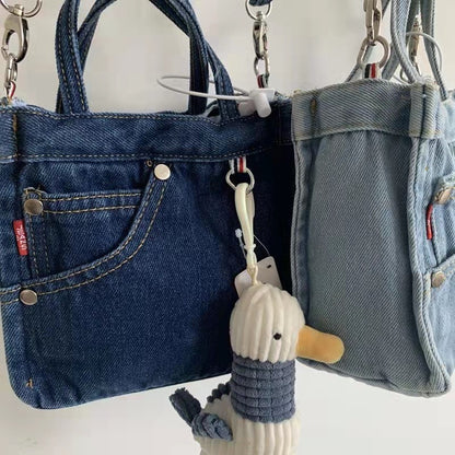 Denim Versatile Tote &amp; Shoulder Bag