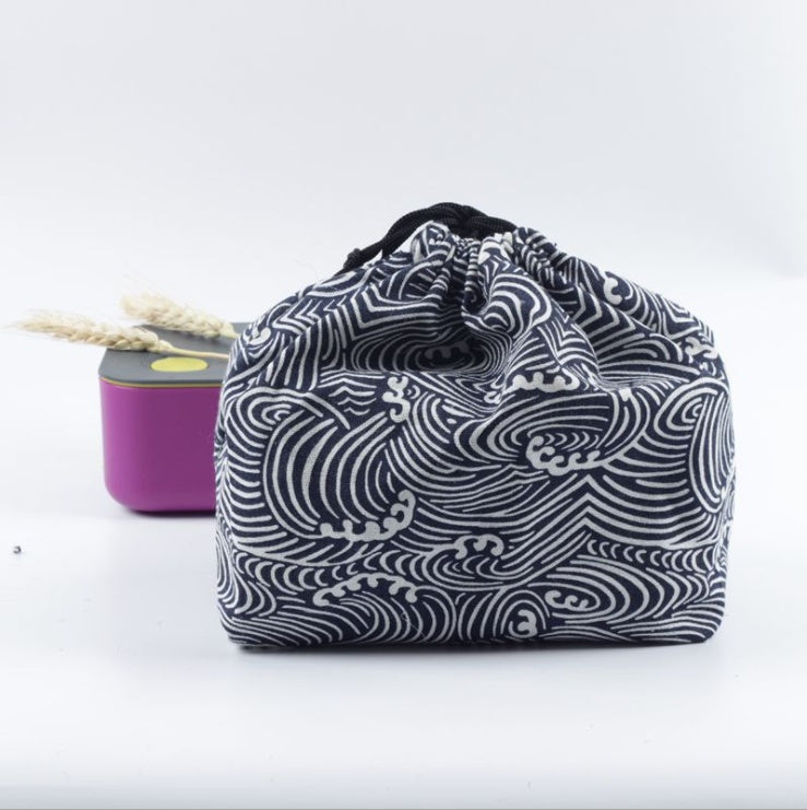 Japanese Style Cotton and Hemp Lunch Bag